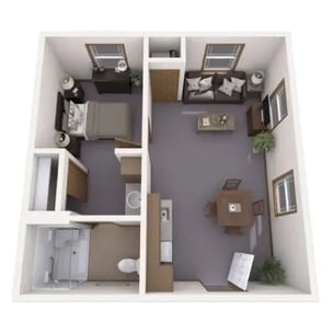 APC One Bedroom_426 sq ft