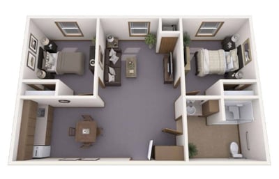 APC Two Bedroom_726 sq ft-1